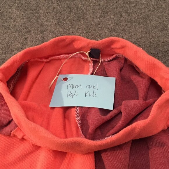 Skirt Girls 8 Maxi Pink Colorblock Knit Cotton Straight Retro Mom and Pop's Kids - Picture 5 of 8